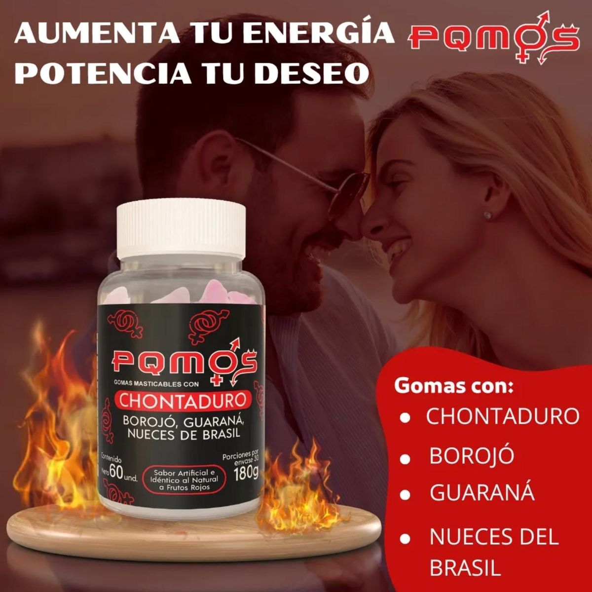 GENERICO - Gomas de chontaduro, borojo, guarana y nueces del brasil