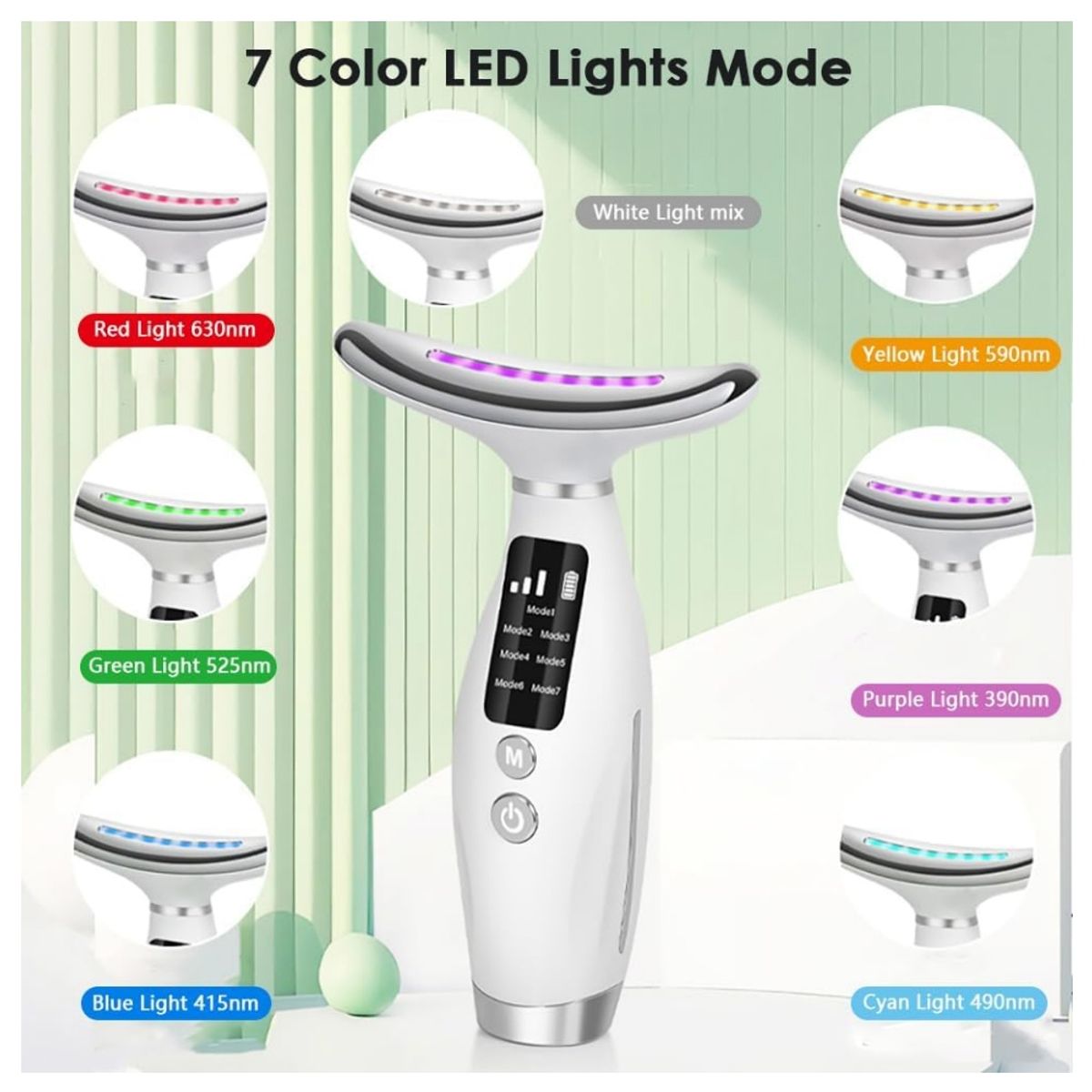 GENERICO - Masajeador Facial Reafirmante Quita Papada Luz Led Para Arrugas Pantalla