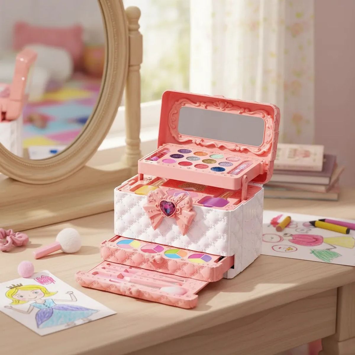 JUGUETELANDIA - MAQUILLAJE LIBRE DE TOXICOS PARA NIÑAS REGALO PERFECTO