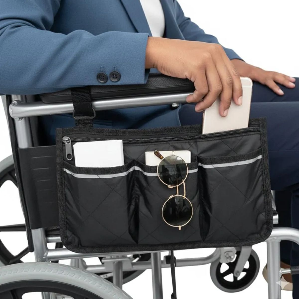 GENERICO - Bolsa Organizador Lateral Silla De Ruedas  Reposabrazo