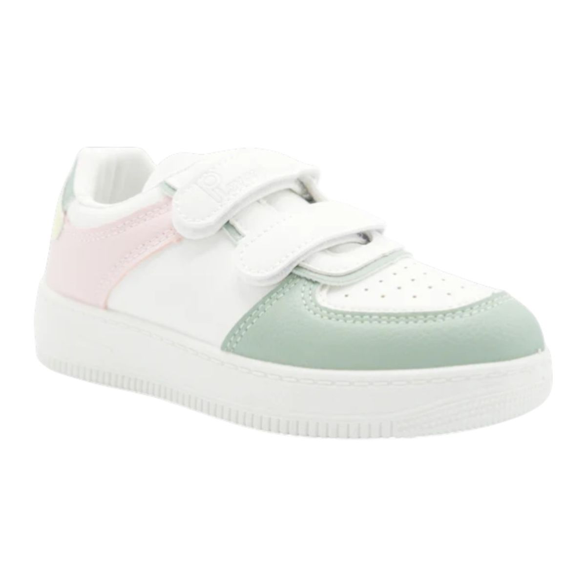 PRICE SHOES - PriceShoes tenis de moda con velcro infantiles para niñas 624AB53VERDE