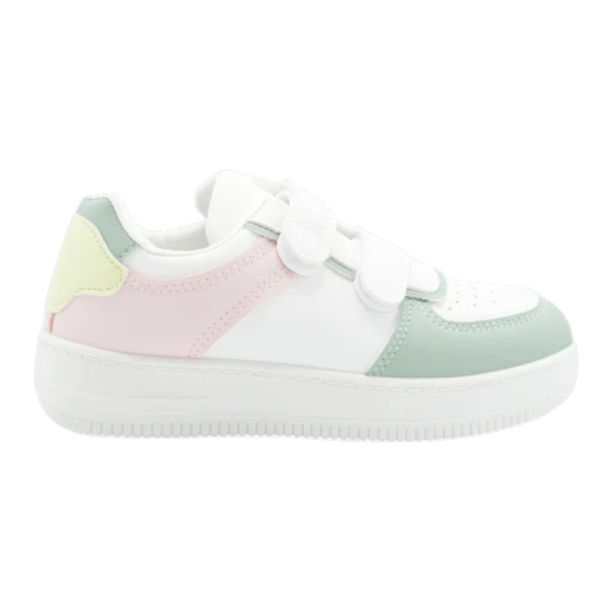 PRICE SHOES - PriceShoes tenis de moda con velcro infantiles para niñas 624AB53VERDE