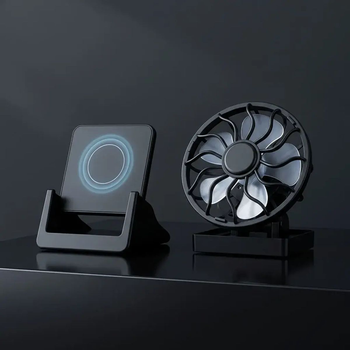 007PLUS - Combo Verano Relax Solar Ventilador Portátil + Cargador Inalámbrico 15W