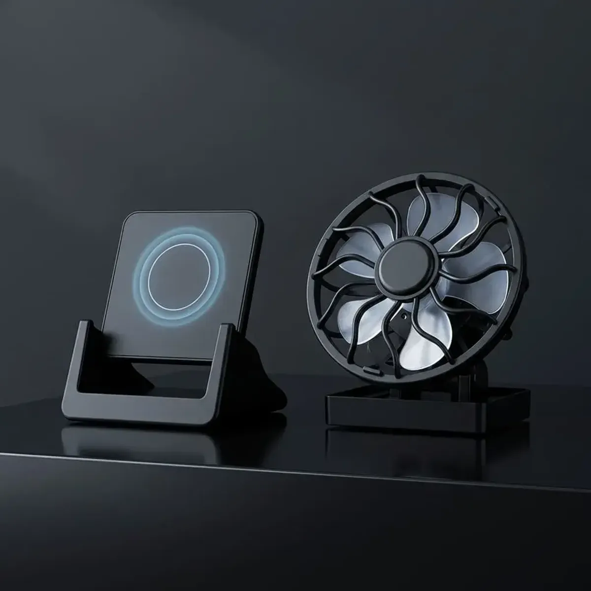 007PLUS - Combo Verano Relax Solar Ventilador Portátil + Cargador Inalámbrico 15W