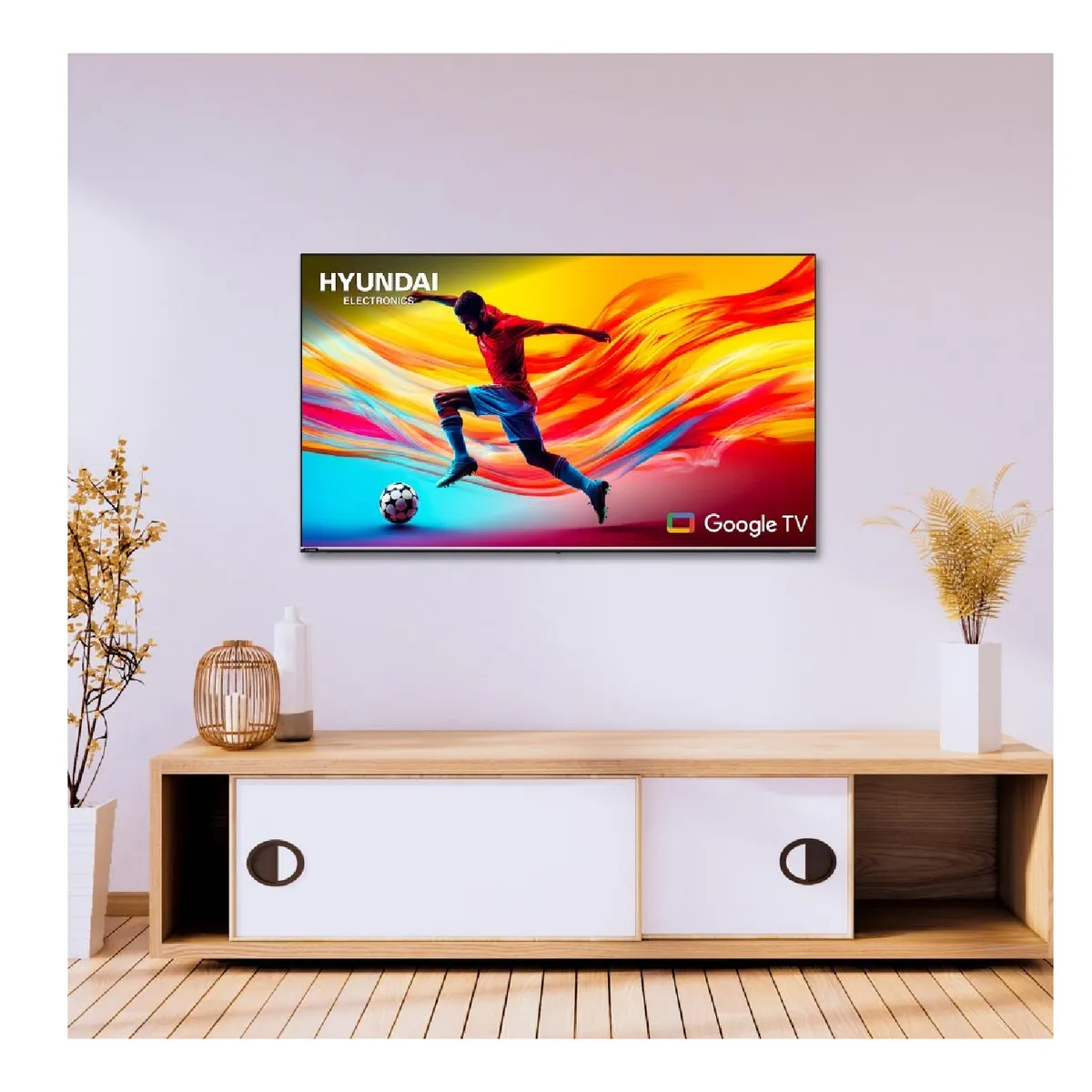 HYUNDAI - Televisor Hyundai 58" 147 cm 4K QLED Smart Google Gris HYLED5813QG