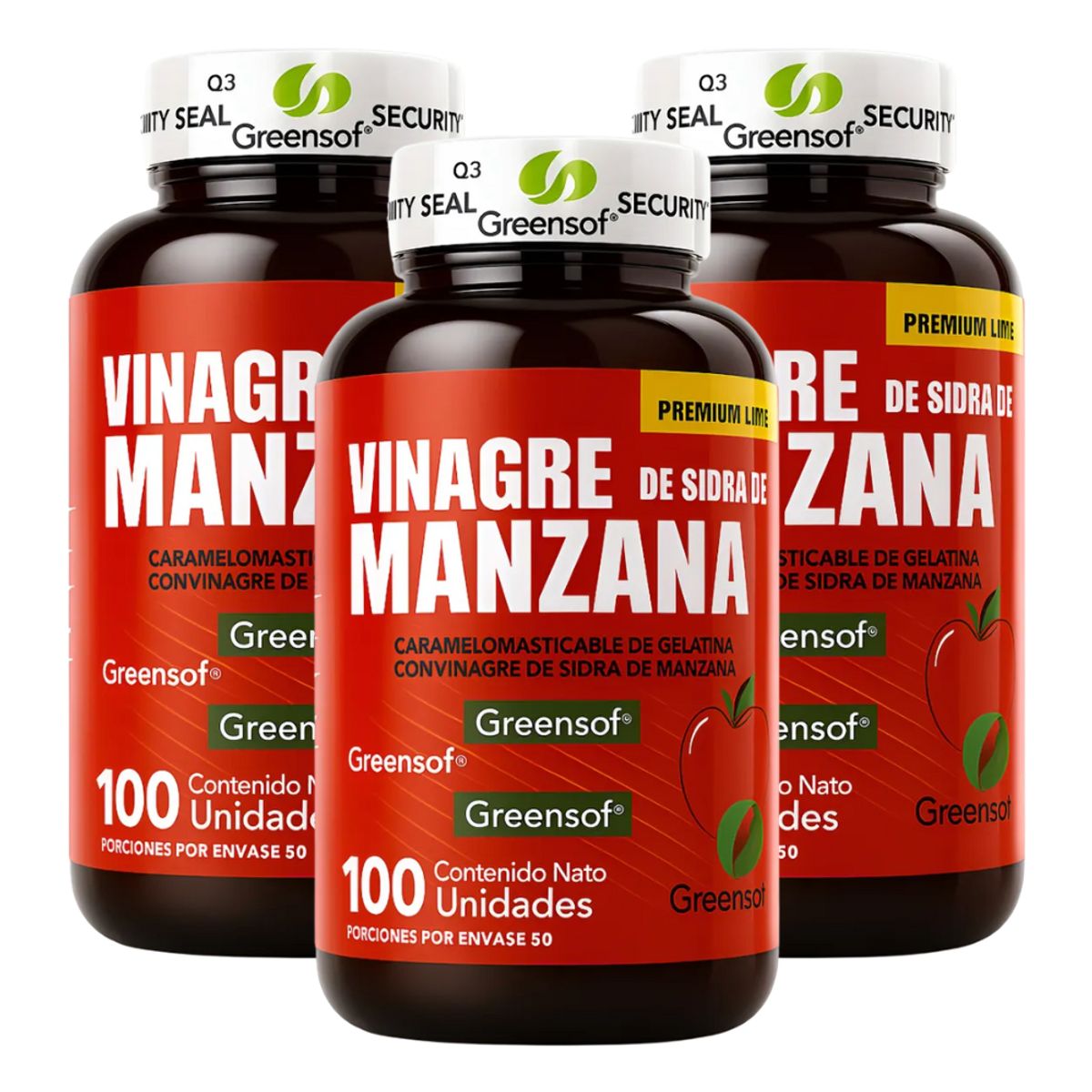 NATURAL ENERGY PRODUCTS - Vinagre de Manzana Americano  Control de Peso x 480 mg