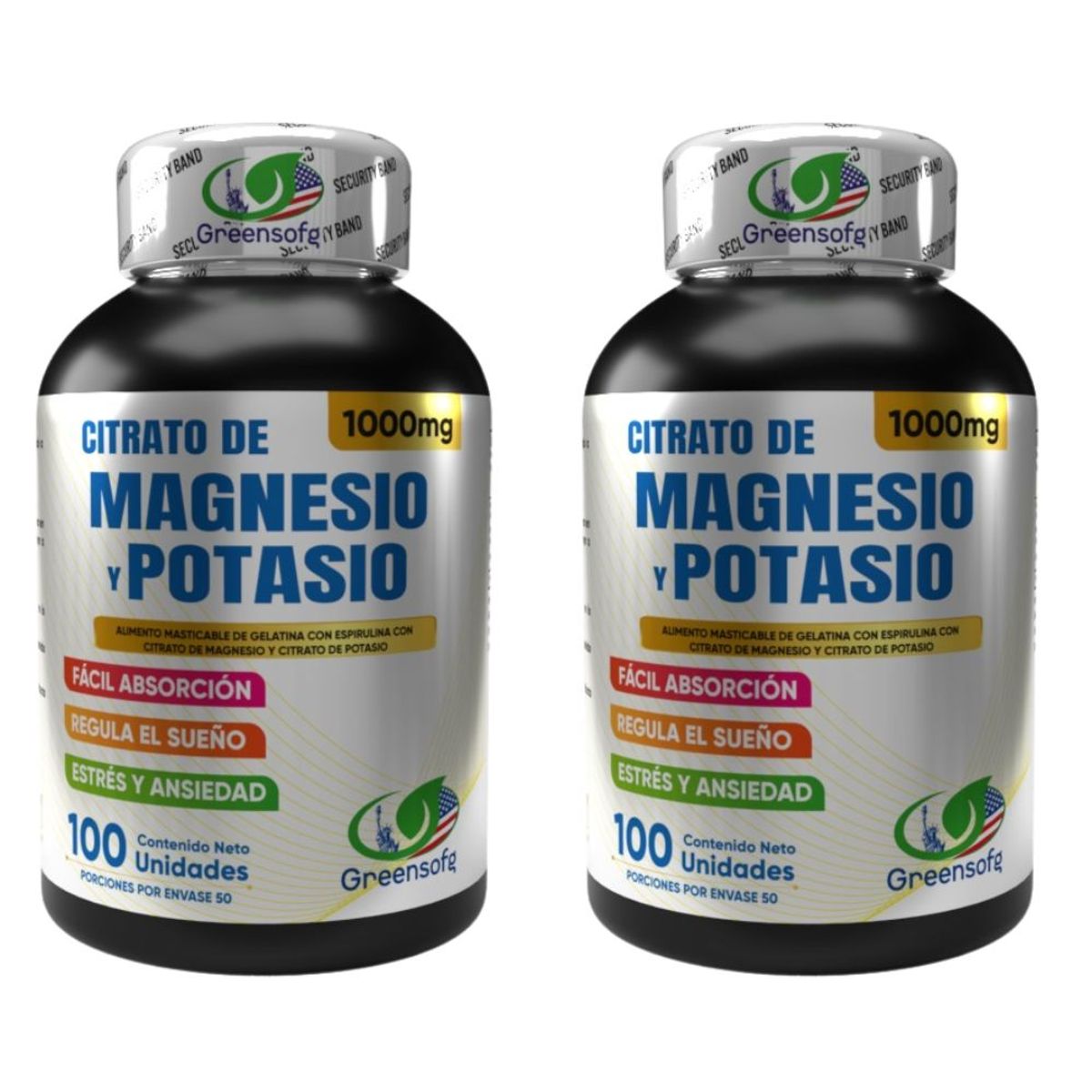 NATURAL ENERGY PRODUCTS - Citrato de Magnesio y Potasio con Invima  Balance Electrolítico x 1000 mg