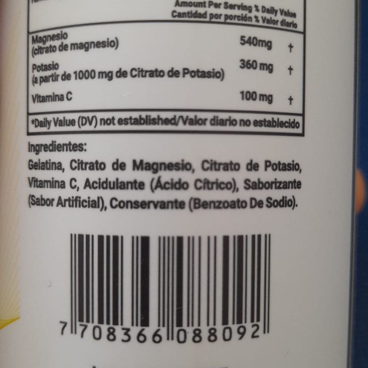 NATURAL ENERGY PRODUCTS - Citrato de Magnesio y Potasio con Invima  Balance Electrolítico x 1000 mg
