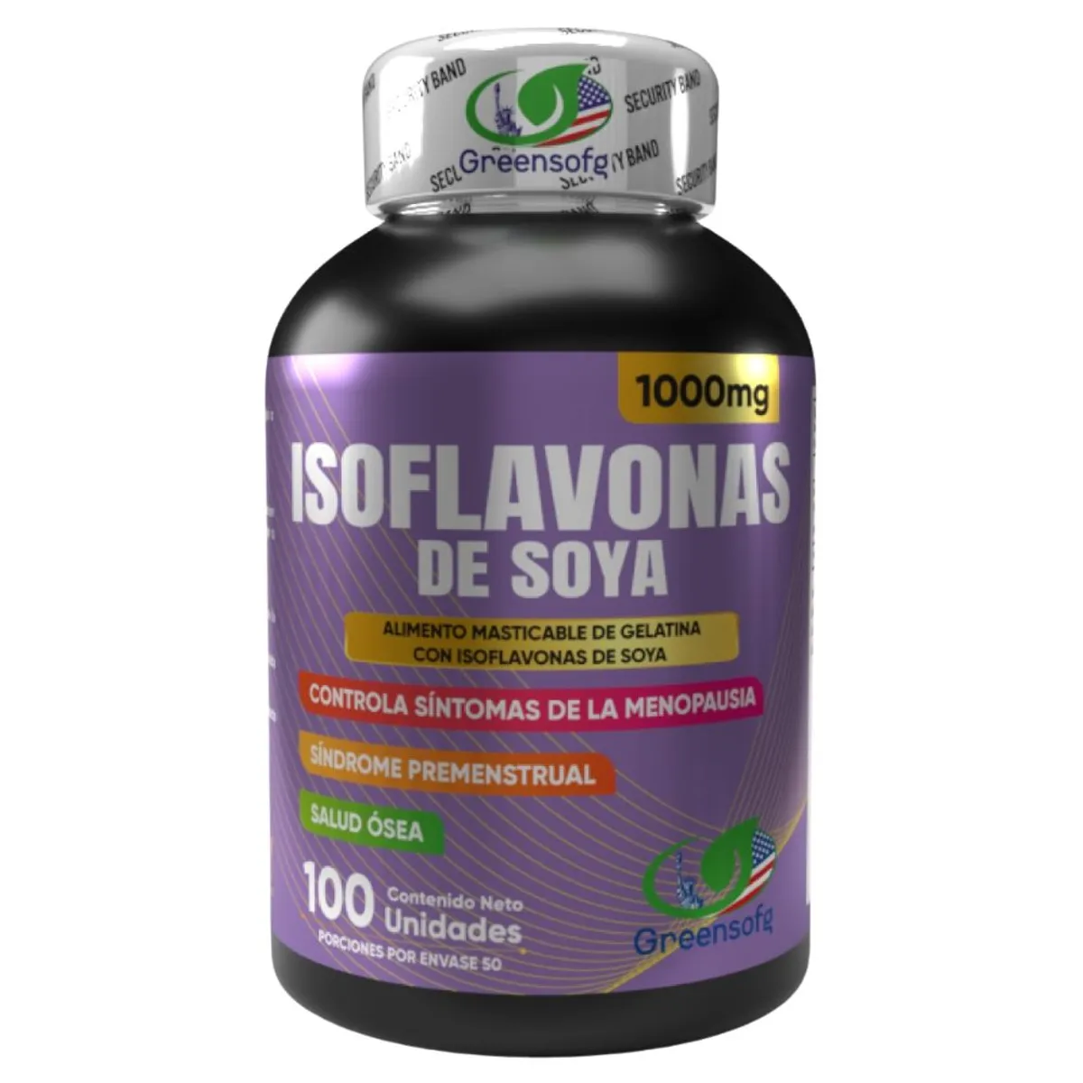 NATURAL ENERGY PRODUCTS - Isoflavonas de Soya Americanas con Invima  Apoyo Menopáusico x 1000 mg