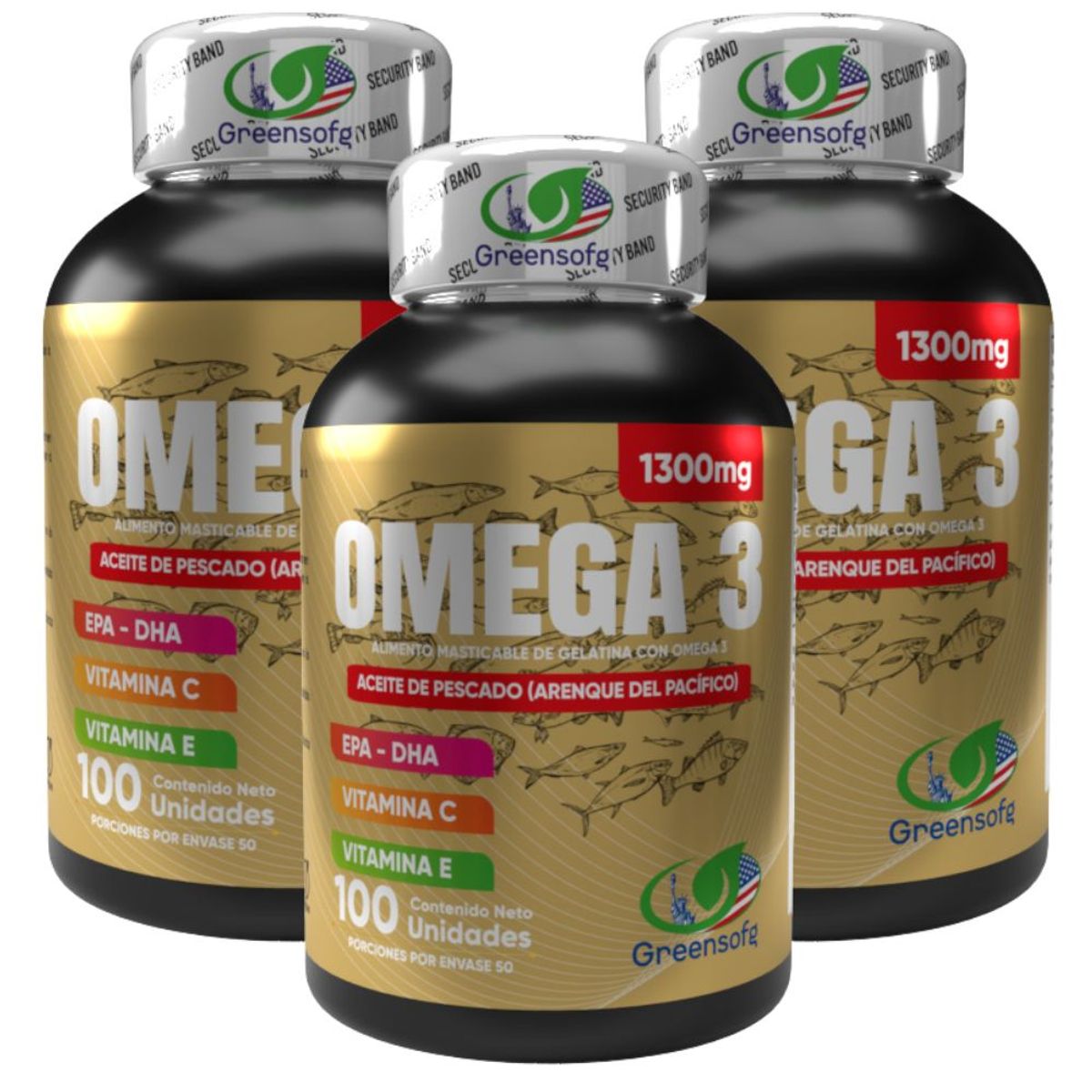 NATURAL ENERGY PRODUCTS - Omega-3 Americano  Corazón y Cerebro Activos x 1300 mg