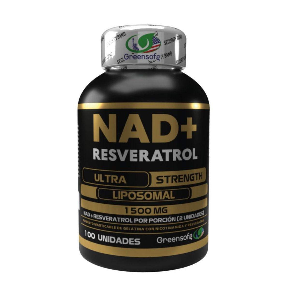 NATURAL ENERGY PRODUCTS - NAD + Resveratrol Americano con Invima  Vitalidad y Longevidad x 1500 mg