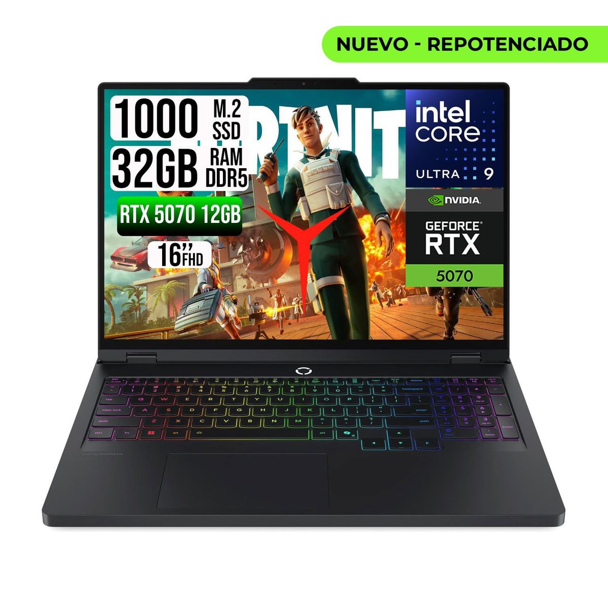 Lenovo - PORTATIL LENOVO LEGION PRO 5 INTEL CORE U9-275HX RTX 5070TI SSD 1TB RAM 32GB 16" OLED WQXGA
