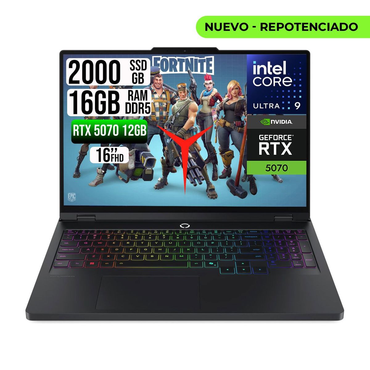 Lenovo - PORTATIL LENOVO LEGION PRO 5 INTEL CORE U9-275HX RTX 5070TI SSD 2TB RAM 16GB 16" OLED WQXGA