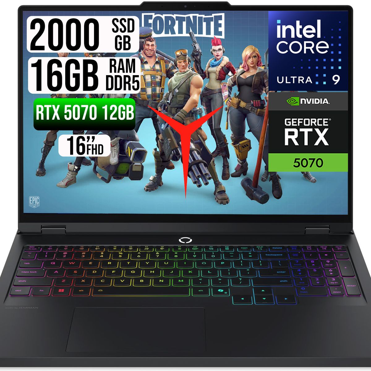 Lenovo - PORTATIL LENOVO LEGION PRO 5 INTEL CORE U9-275HX RTX 5070TI SSD 2TB RAM 16GB 16" OLED WQXGA