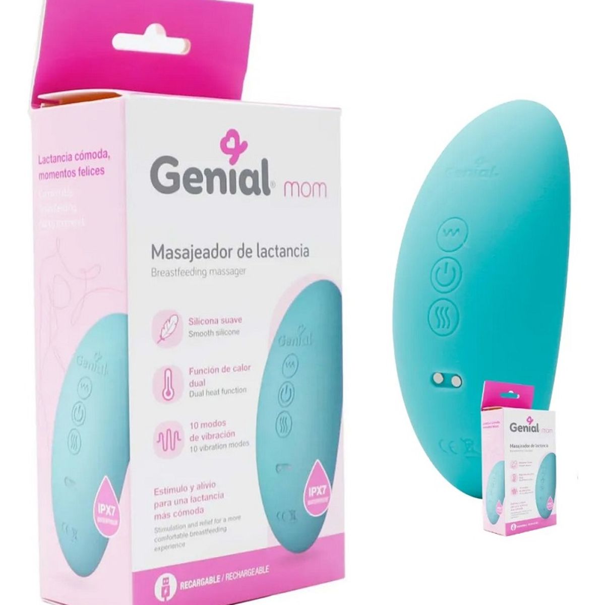GENIAL - Masajeador portatil electrico inalambrico madres lactantes