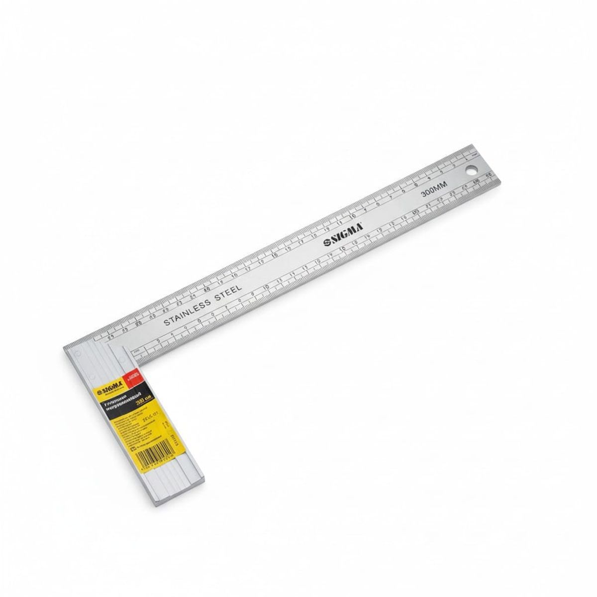 PROTOOL - Escuadra Aluminio Sigala 90 Grados 300mm Carpintero, Albañil Plateado