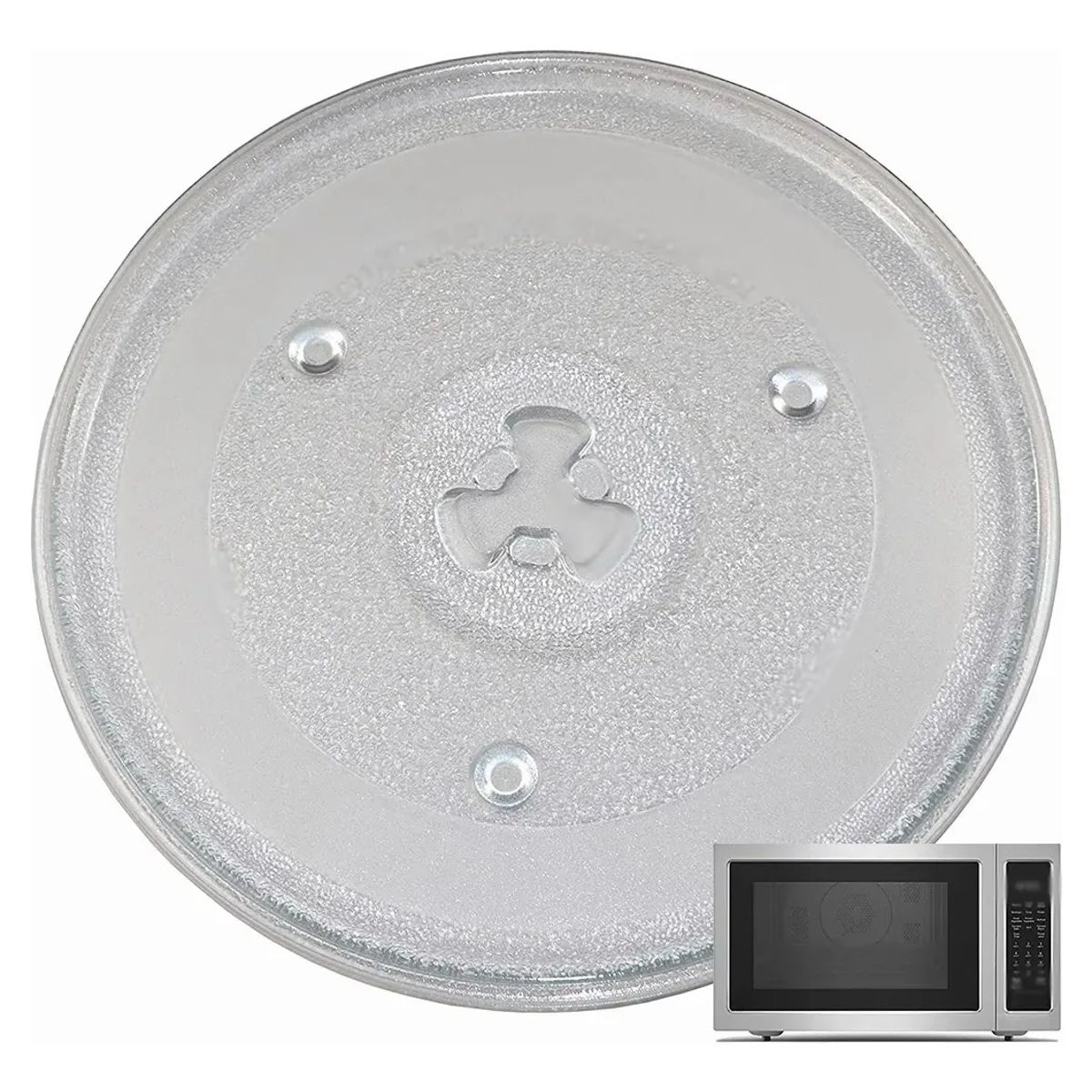 GENERICO - Sofdesk Plato-27 Cm Circular Para Horno Microondas Con Base Trebol