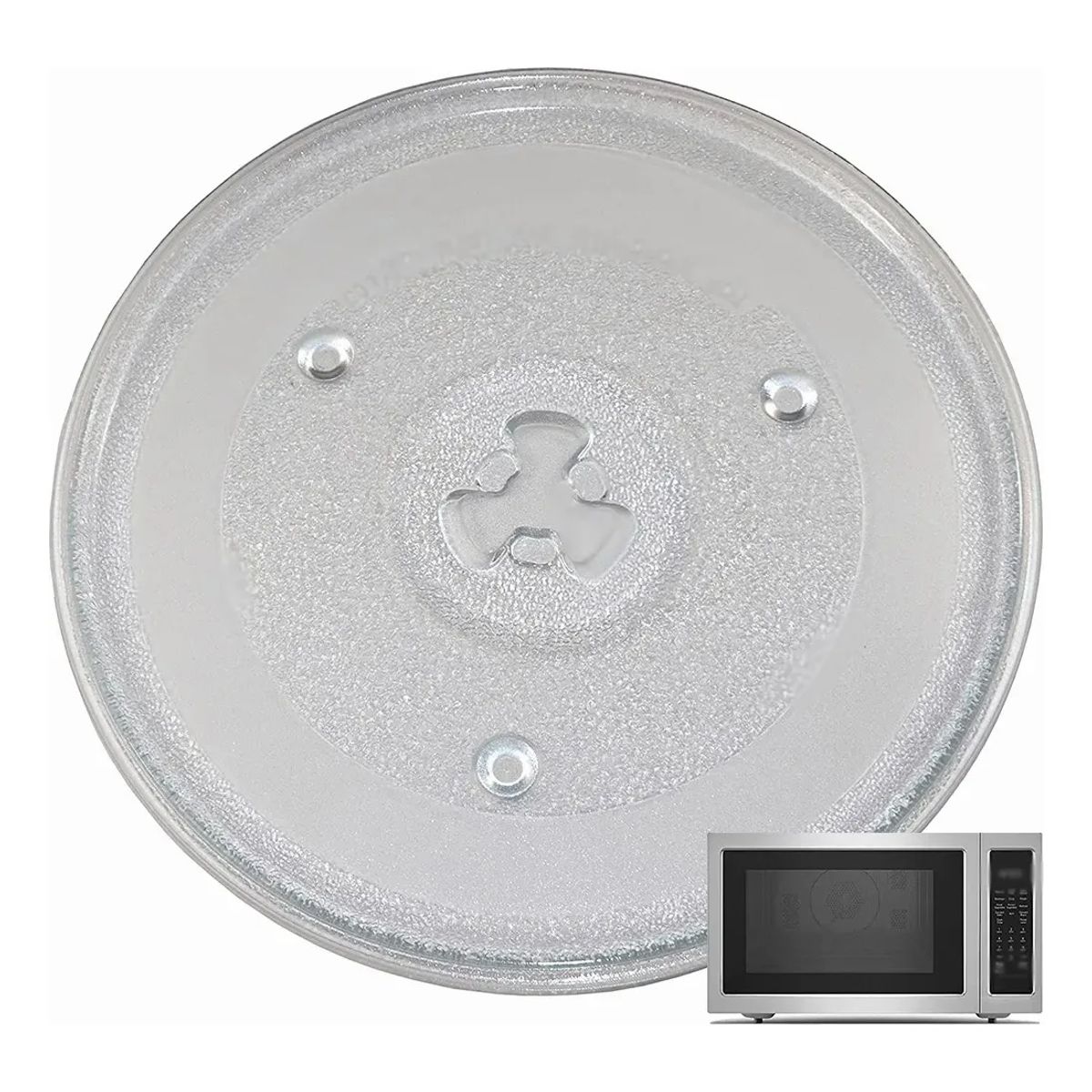 GENERICO - Sofdesk Plato-27 Cm Circular Para Horno Microondas Con Base Trebol