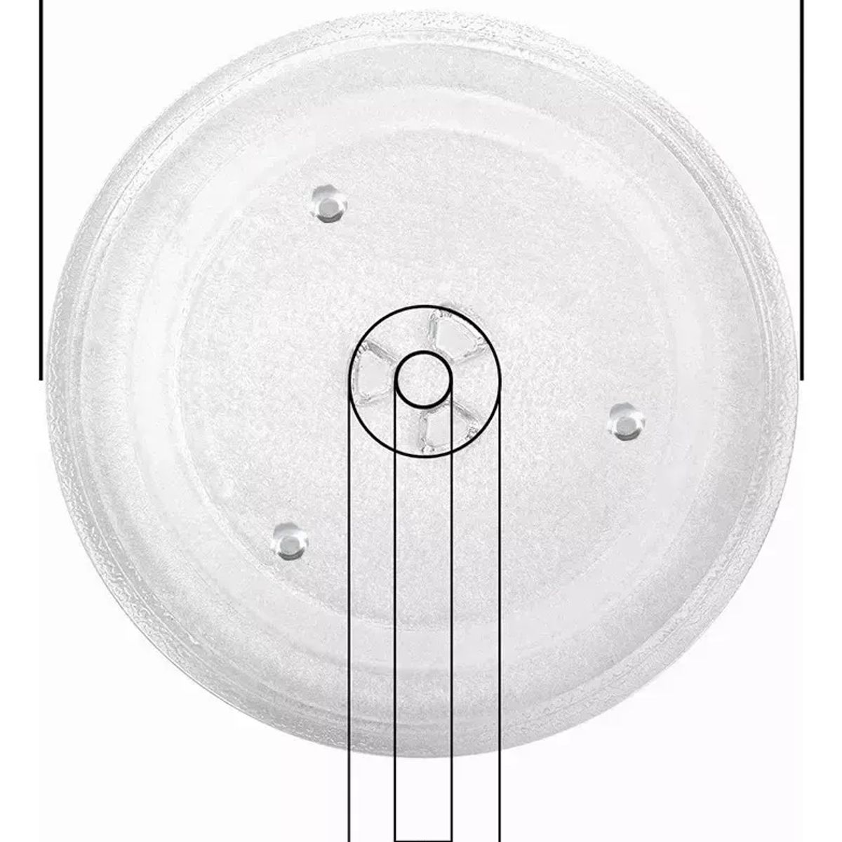 GENERICO - Sofdesk Plato-27 Cm Circular Para Horno Microondas Con Base Trebol