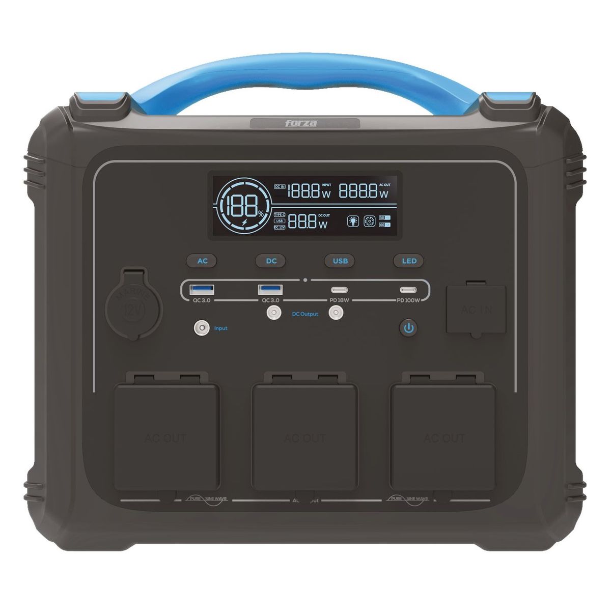 FORZA - Planta Eléctrica Portátil Forza Titan FPP-T1200 1200W