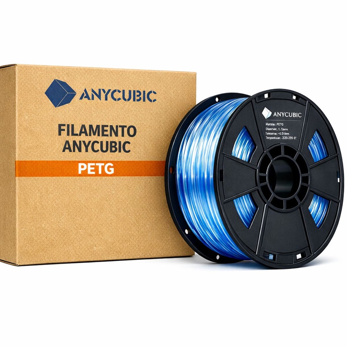 GENERICO - Filamento Petg Impresora 3D Anycubic 1Kg Azul Traslucido