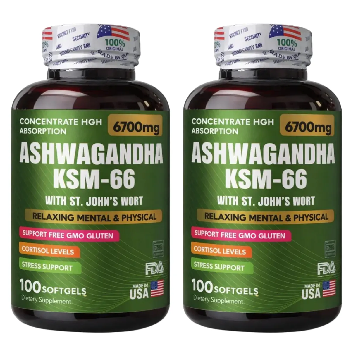 NATURAL ENERGY PRODUCTS - Ashwagandha KSM-66  - Relajación Fisica y Mental x2