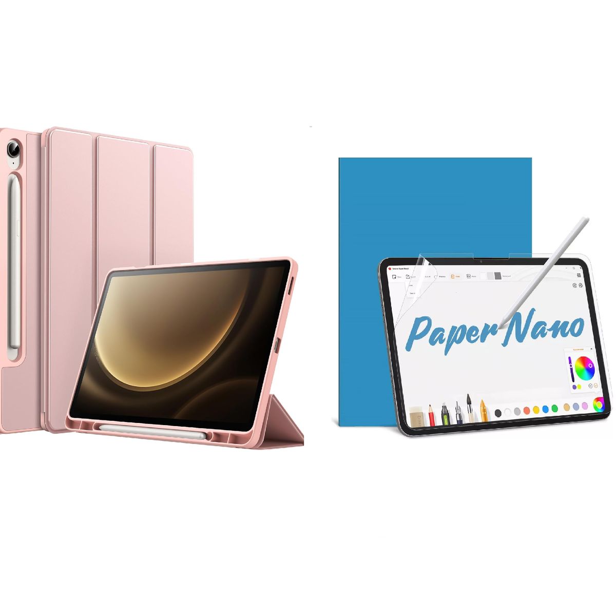 GENERICO - Forro Funda Smart Case Para samsung tab s10 lite + Lapiz + Paperlike