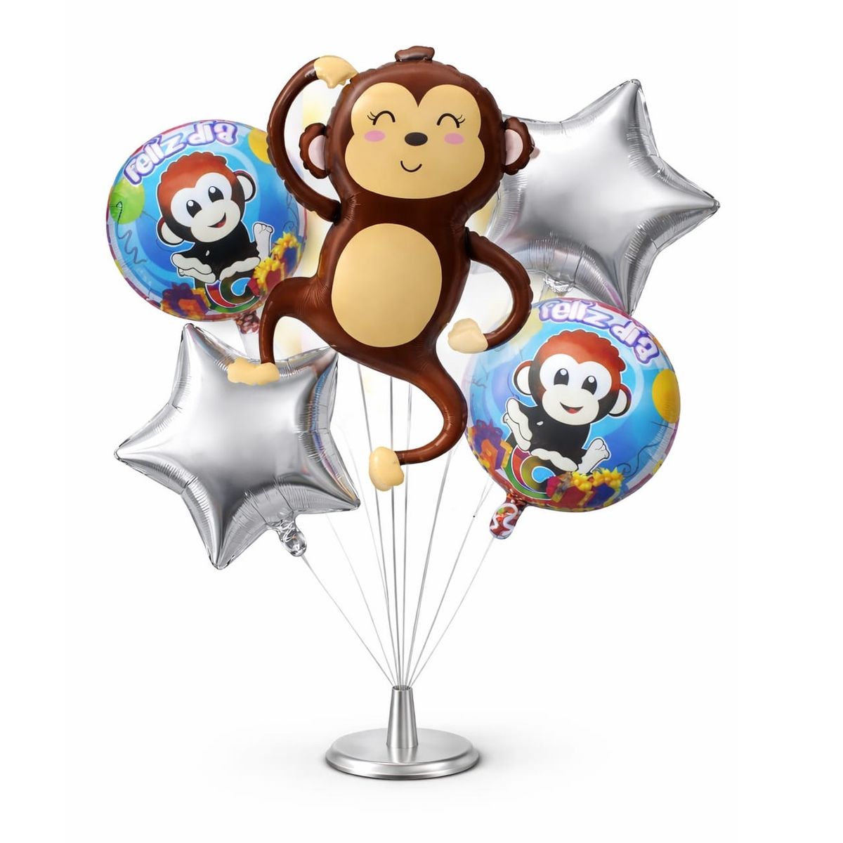 GENERICO - Bouquet x5 Globos  Jorge el Curioso