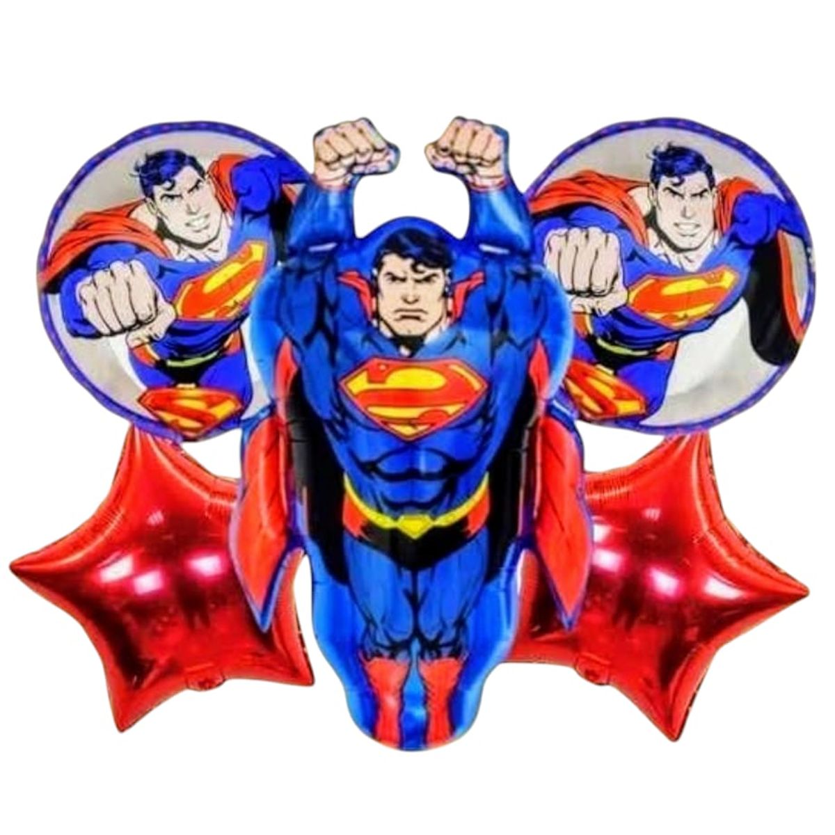 GENERICO - Bouquet X5 Globos Metálizados Superman