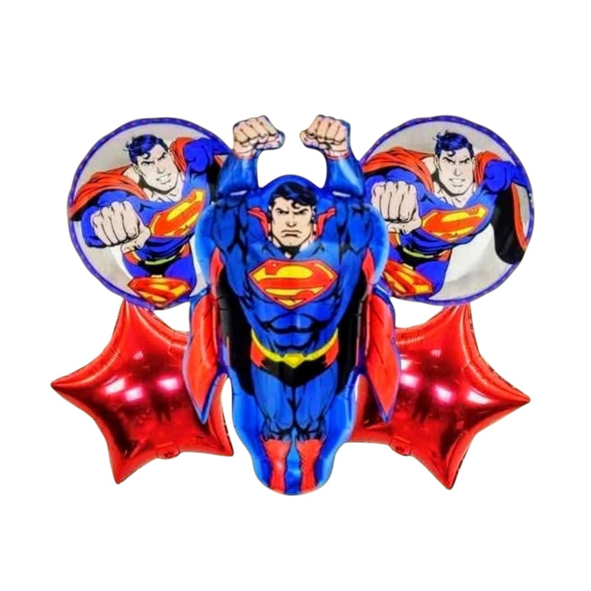 GENERICO - Bouquet X5 Globos Metálizados Superman