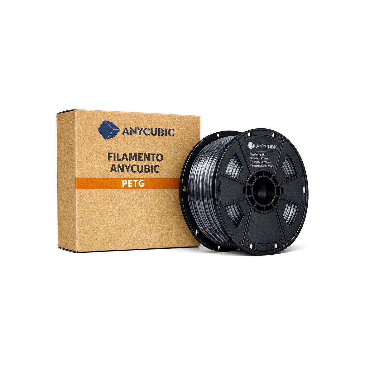 GENERICO - Filamento Petg Impresora 3D Anycubic 1Kg Gris Oscuro