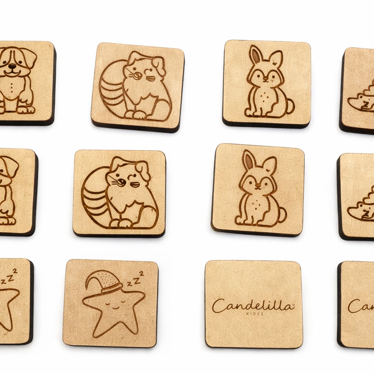 GENERICO - Juego de Memoria Parejas - Infantil en MDF