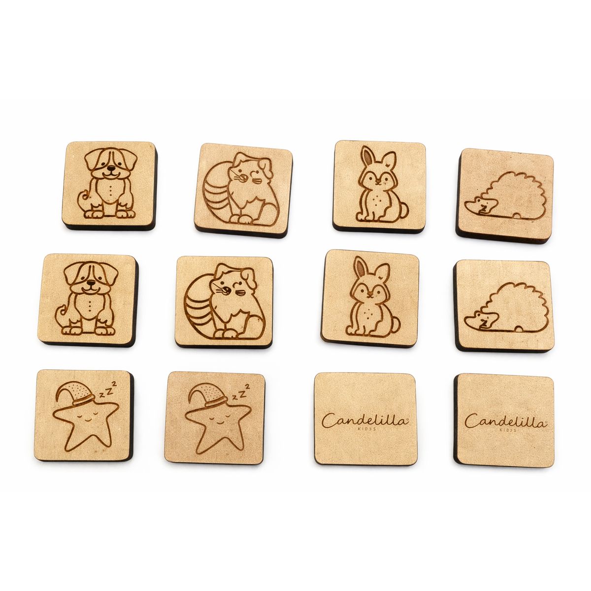 GENERICO - Juego de Memoria Parejas - Infantil en MDF