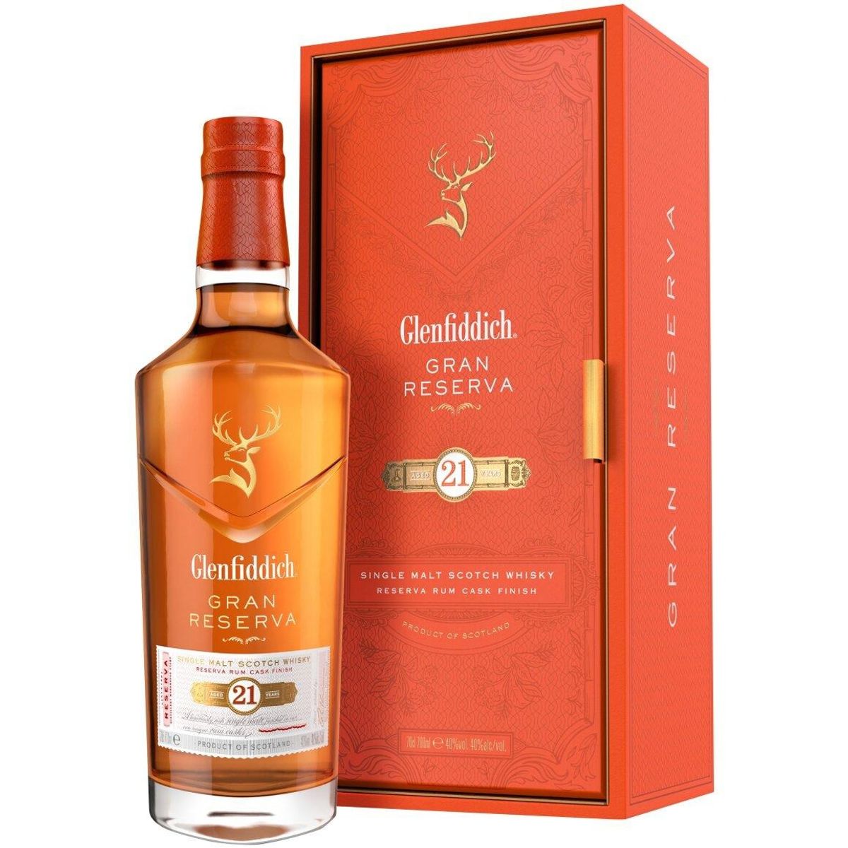 GLENFIDDICH - WHISKY SINGLE MALT GLENFIDDICH GRAN RESERVA 21 AÑOS 750 ML