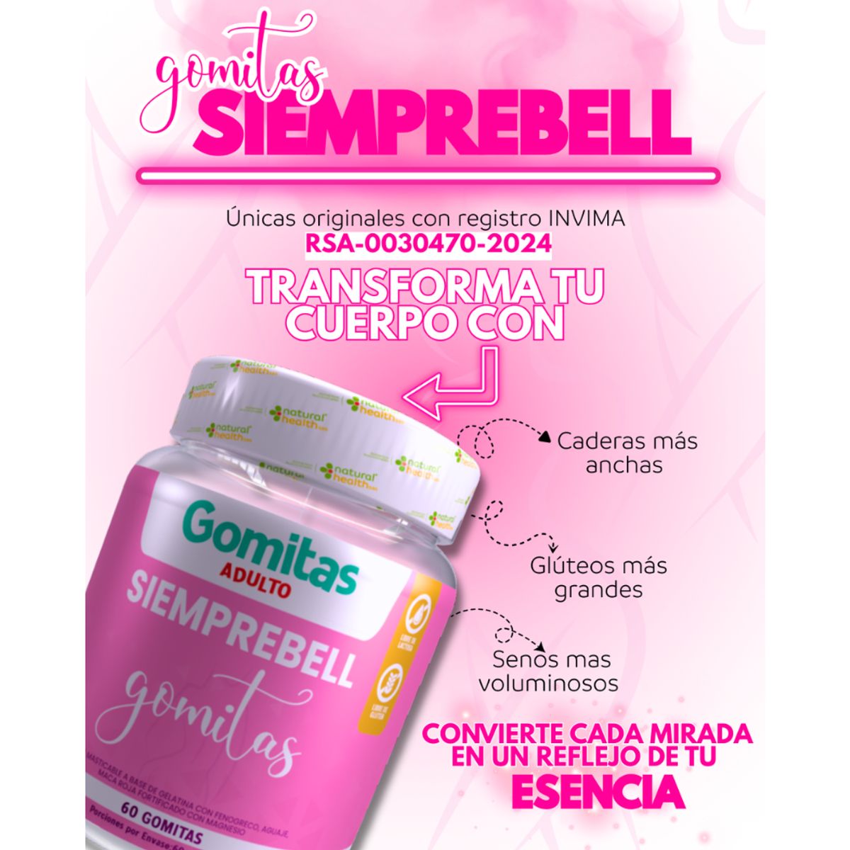 NATURAL MEDICINE - Gomitas BBL - Siempre Bella con Invima