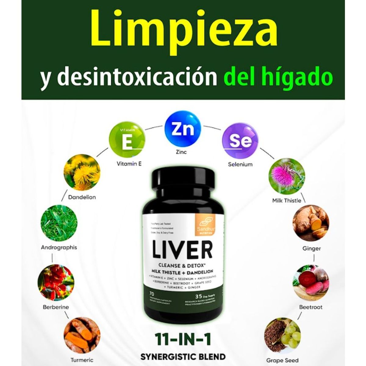 NATURAL MEDICINE - Liver Cleanse & Deto - Limpieza hepática natural x2