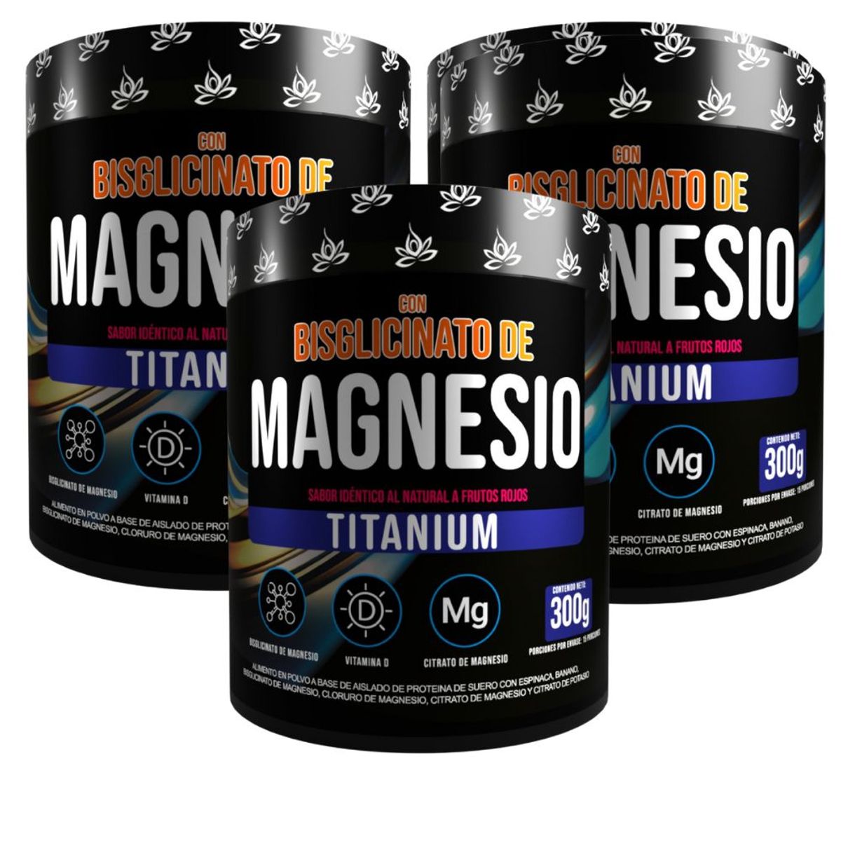 NATURAL MEDICINE - Bisglicinato de Magnesio - Ansiedad y Estrés x3
