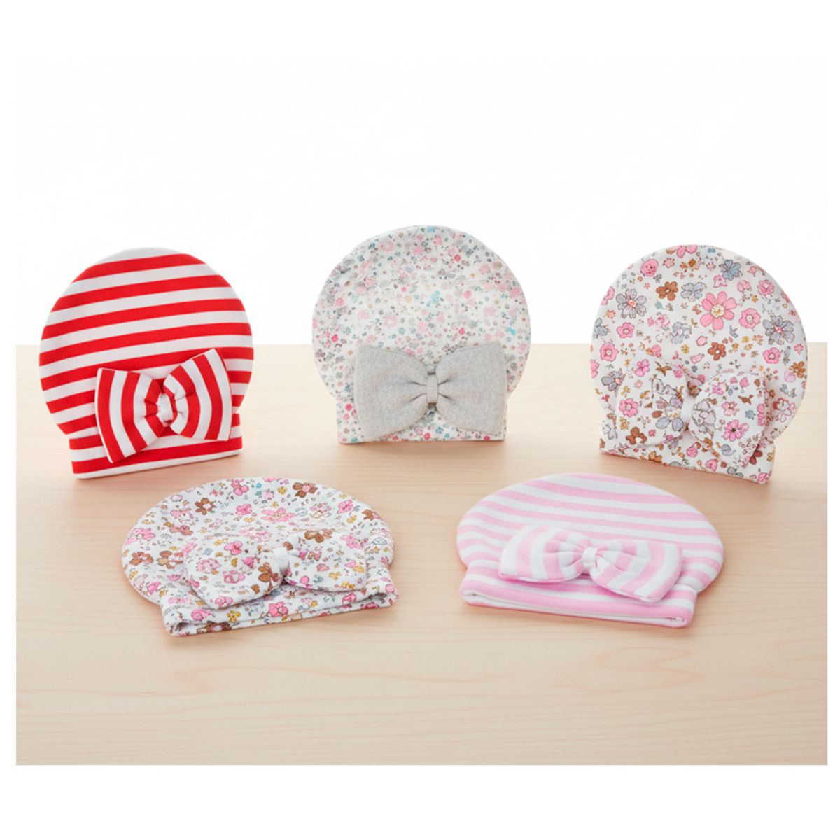 BABY KDS - Set semanario gorros bebe glotoncitos niña - multicolor