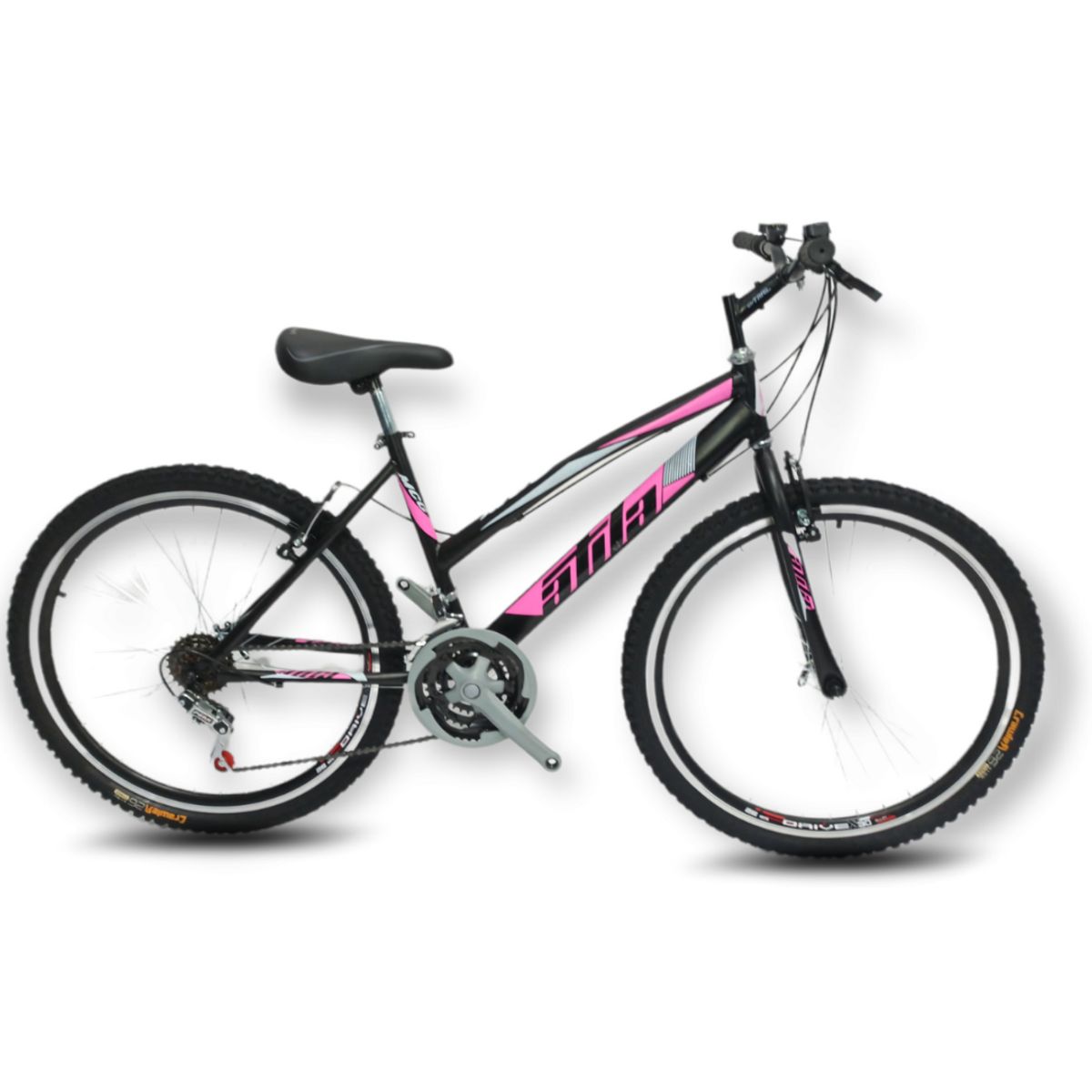 ATILA - Bicicleta para Montaña Rin 26 para Mujer / Negro- Rosa