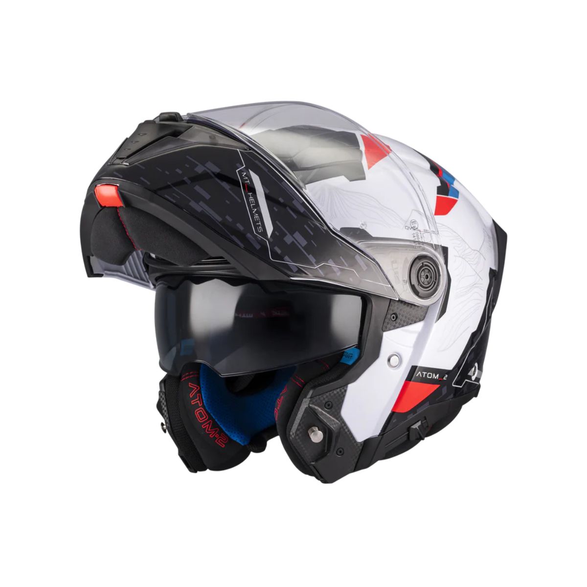 MT HELMETS - Casco Abatible MT Atom 2 SV Highlands A7 Brillo