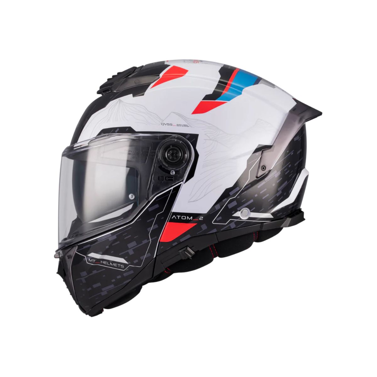 MT HELMETS - Casco Abatible MT Atom 2 SV Highlands A7 Brillo