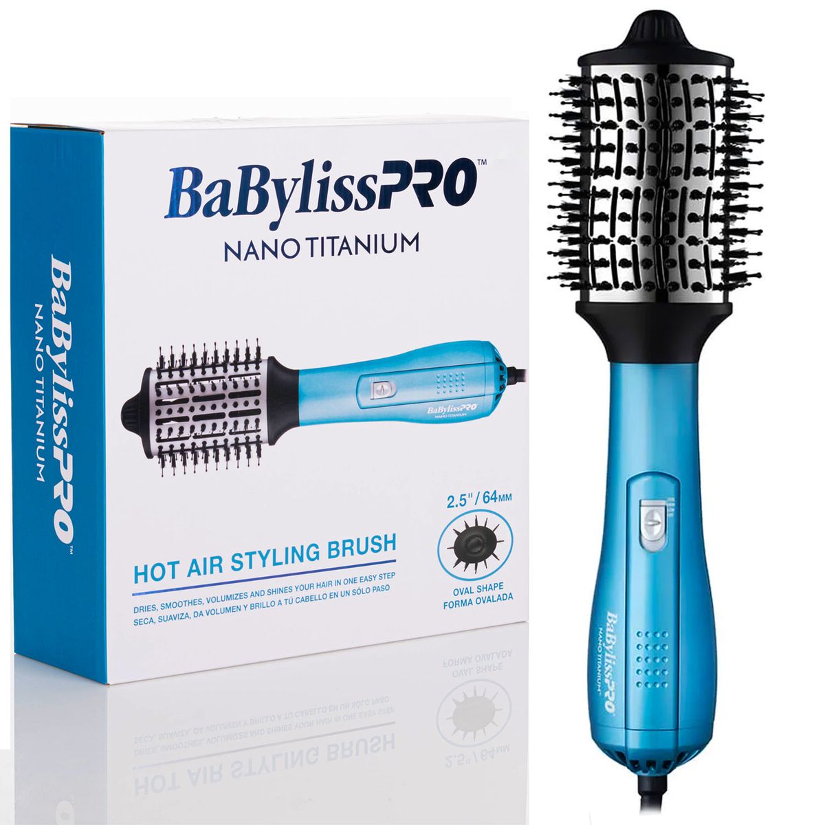 BABYLISS PRO - Cepillo Secador BabylissPRO Styling En Titanio profesional Azul