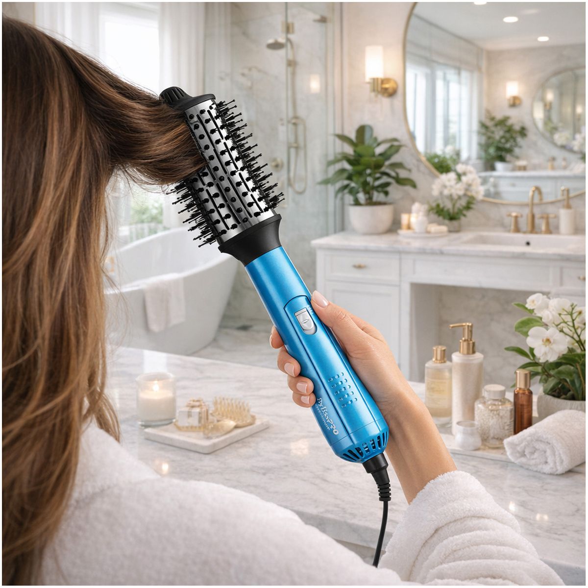 BABYLISS PRO - Cepillo Secador BabylissPRO Styling En Titanio profesional Azul