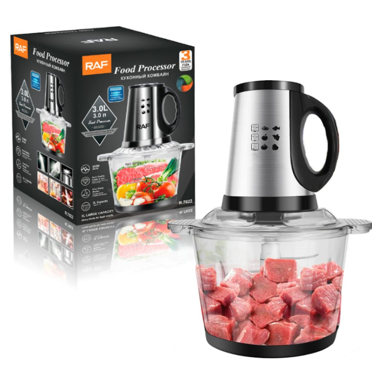 COLME TECHNOLOGY HOME - Procesador De Alimentos Raf Picatodo Eléctrico 3 Litros 300w Raf 110v