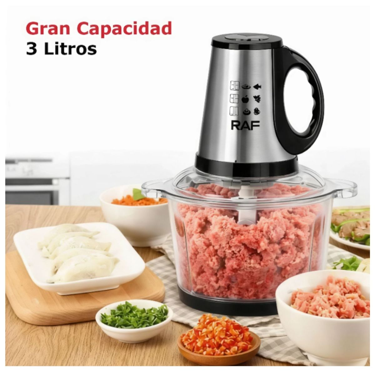 COLME TECHNOLOGY HOME - Procesador De Alimentos Raf Picatodo Eléctrico 3 Litros 300w Raf 110v