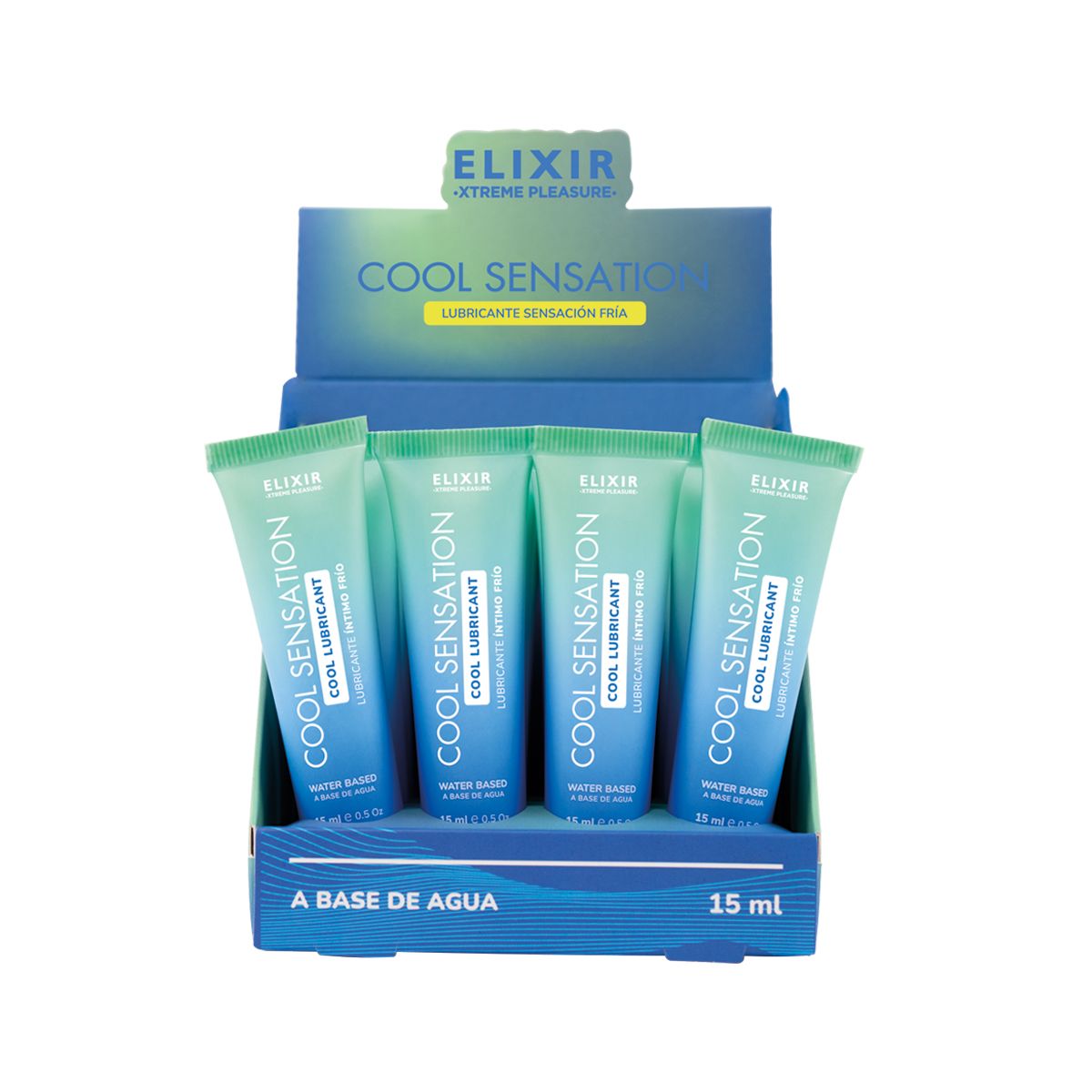 ELIXIR - Caja 12 Lubricantes Íntimo Frío Cool Sensation Elixir 15 ml