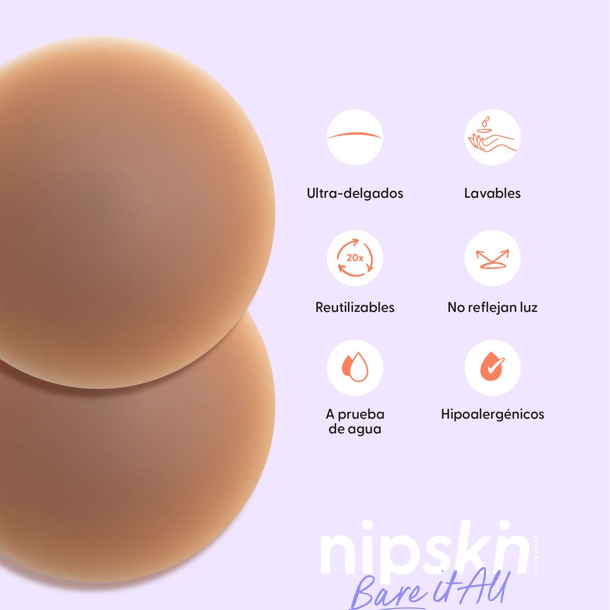 NIPSKIN - Kit Cubre pezones Sin Adhesivo + Cubre pezones Con Adhesivo  Nipskin®