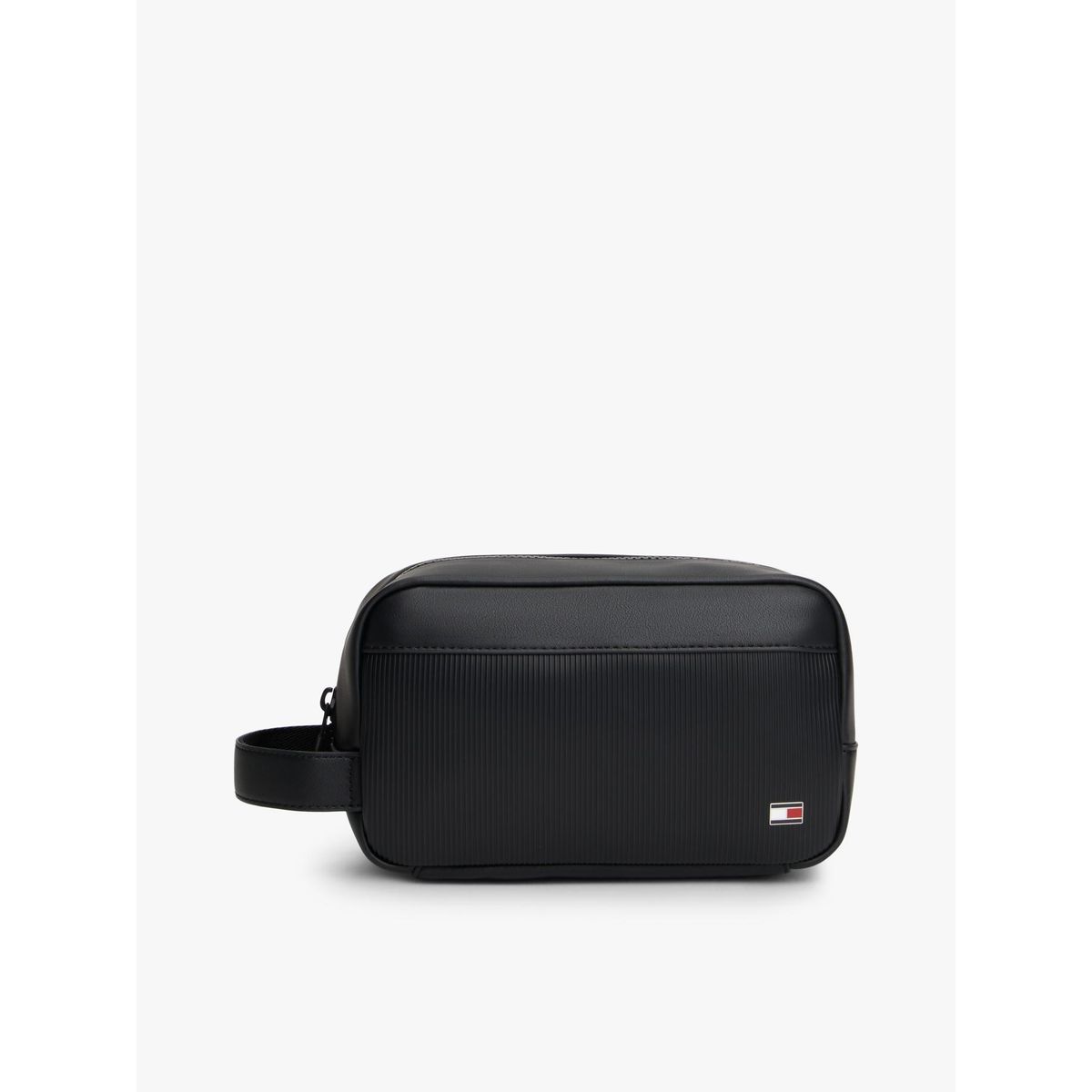 TOMMY HILFIGER - Neceser negro con logo TH metalizado Tommy Hilfiger