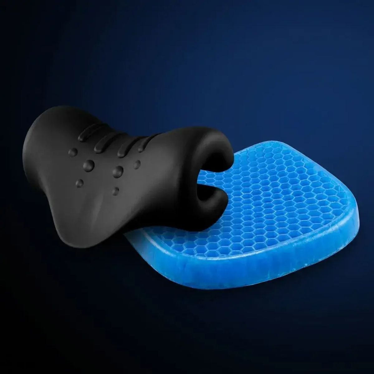 007PLUS - Combo Cojín Ortopédico de Asiento + Almohada Cervical Ergonómica