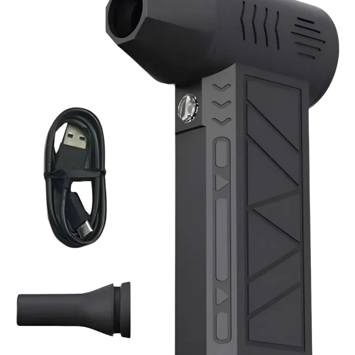 GENERICO - Soplador Aire Portátil Mini Jet Turbo Con Luz LED Recargable Negro